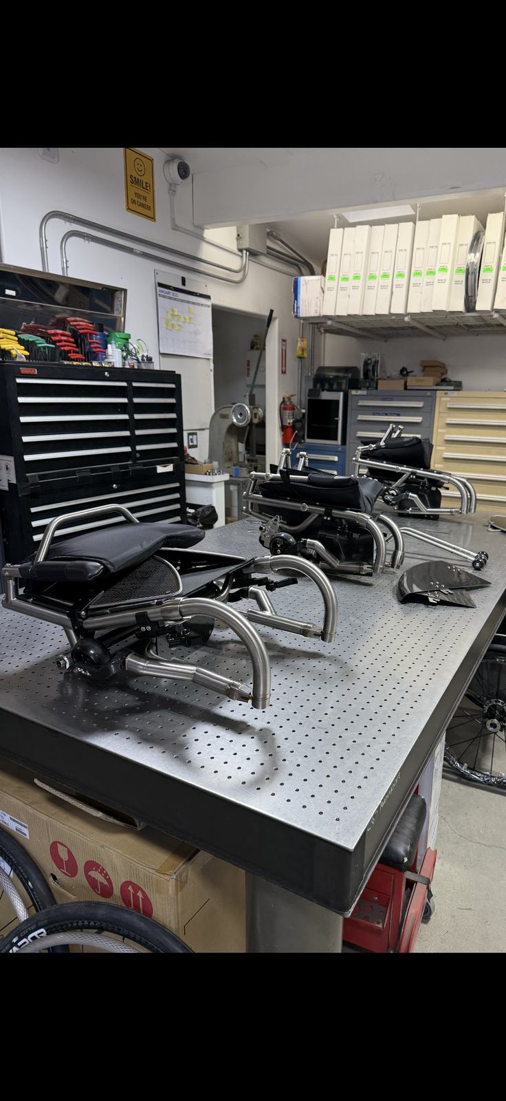 A custom HOC wheelchair configured around its rider.