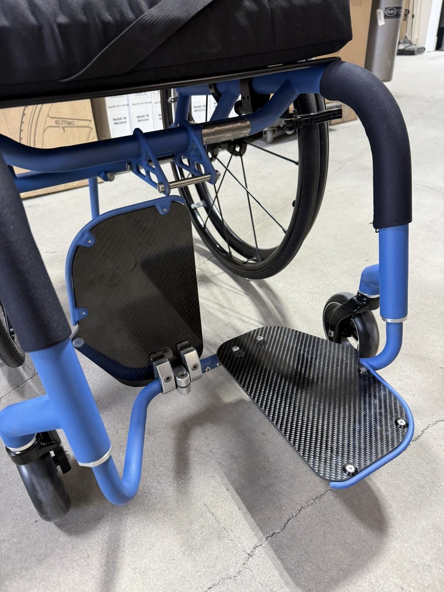 A closer look at HOC wheelchair components and fabrication details.