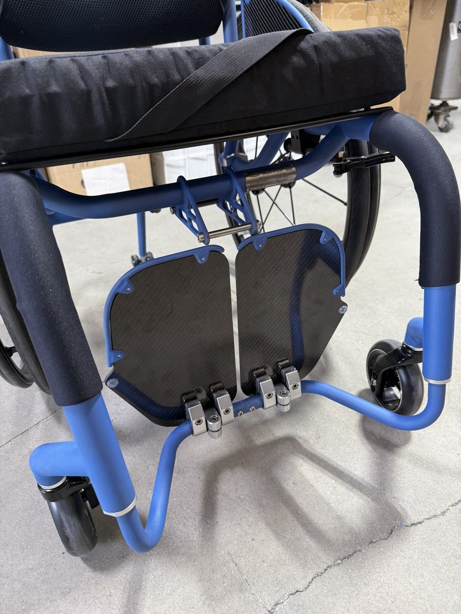 A closer look at HOC wheelchair components and fabrication details.