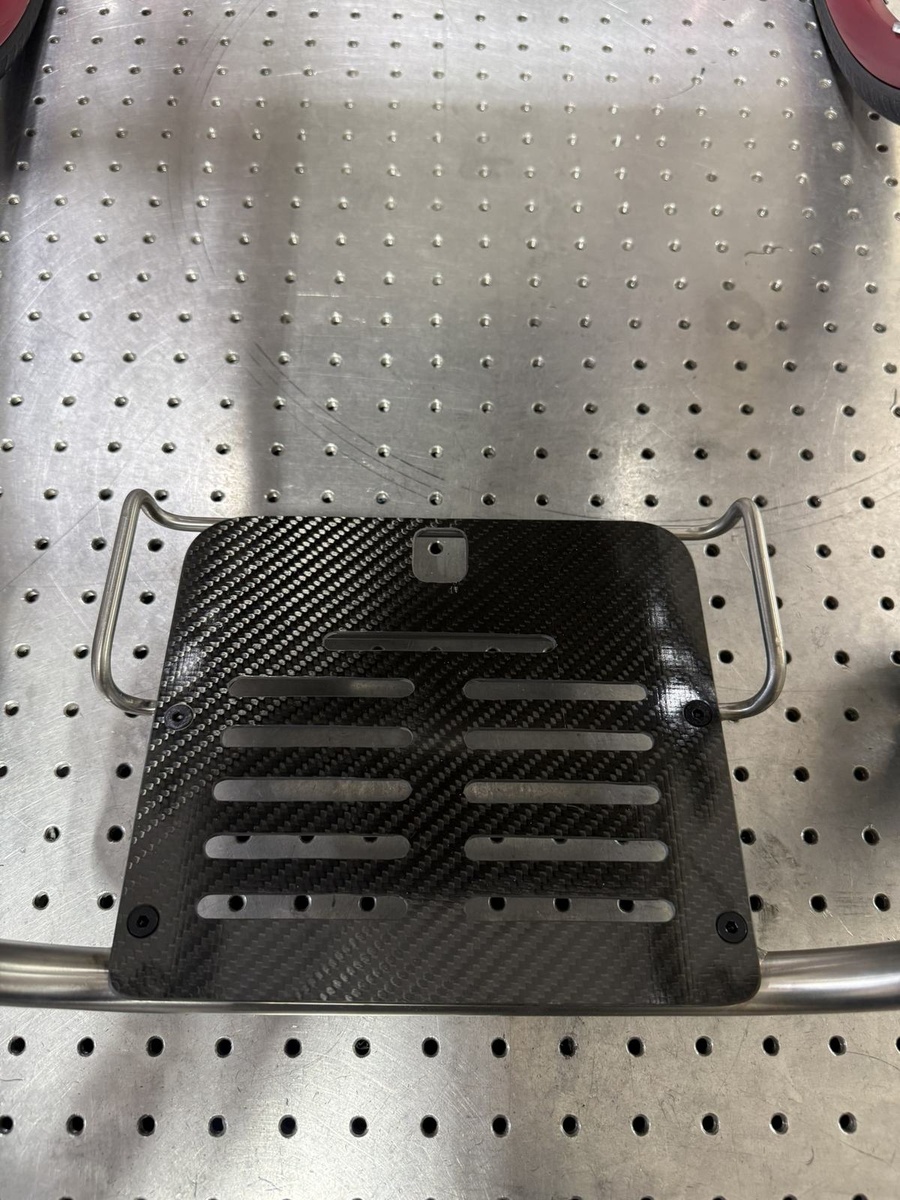 A closer look at HOC wheelchair components and fabrication details.