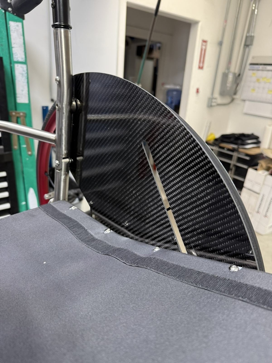 A closer look at HOC wheelchair components and fabrication details.