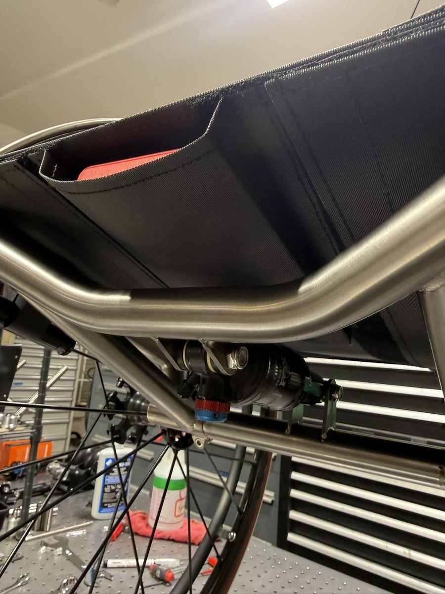 A closer look at HOC wheelchair components and fabrication details.