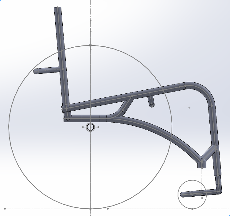 1" Closed Frame with Adjustable Center of Gravity